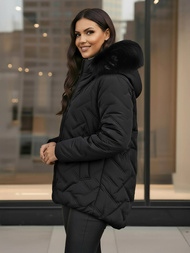 Дамско яке черно OZONEE JS/16M9296/392Z