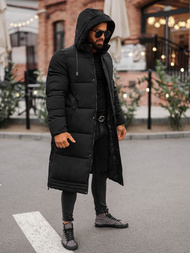 Мъжко зимно яке черно OZONEE JS/19M1290/392