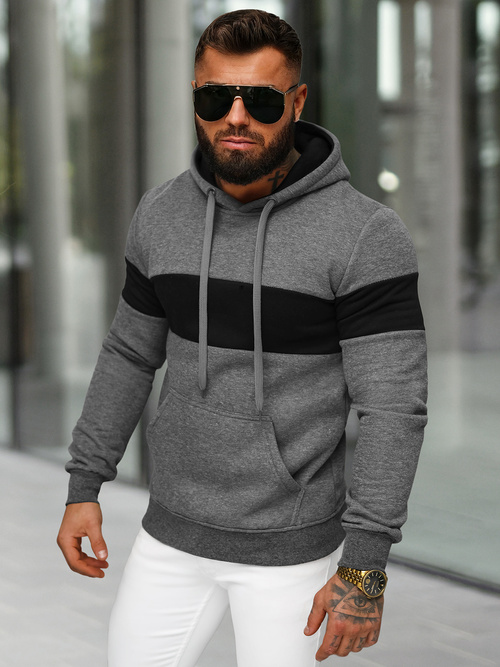 Мъжки суитшърт графитна OZONEE JS/8B1316/5