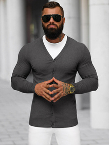 Мъжки пуловер графитен OZONEE NB/MM6006/3Z