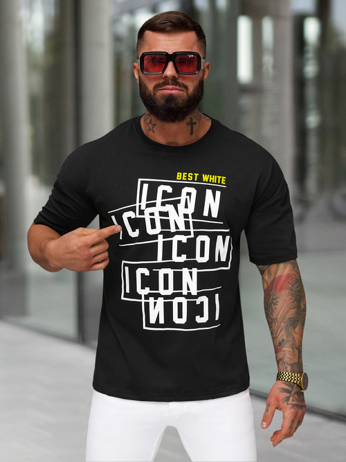 Мъжка тениска черна OZONEE JS/8B1366/3