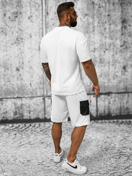 Мъжки спортен екип бял OZONEE JS/8C1132/1