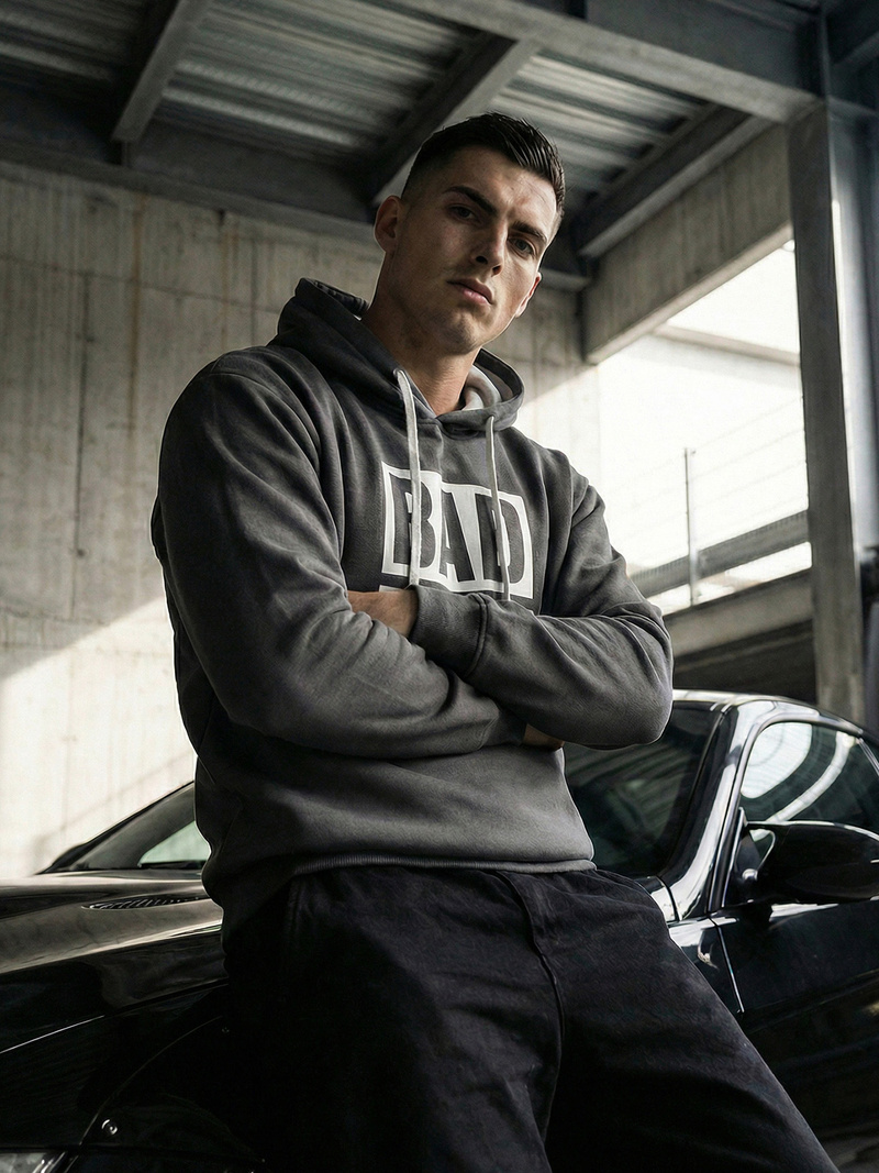 Мъжки суитшърт графитен OZONEE JS/65B3909/5Z