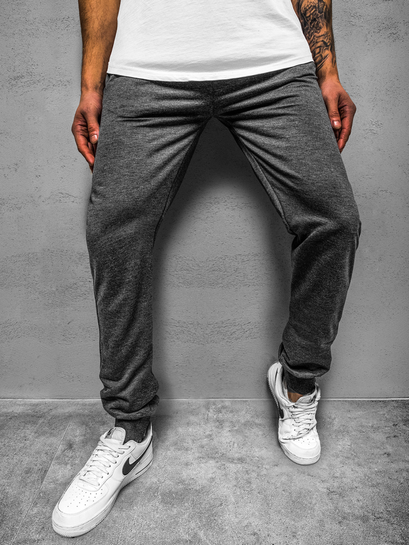 Мъжко долнище на анцуг тъмносиво JS/XW007SZ