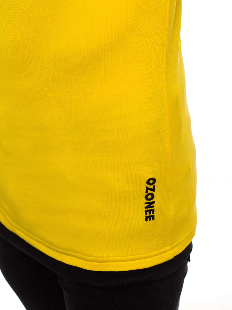 Мъжка тениска жълта OZONEE O/1273Z