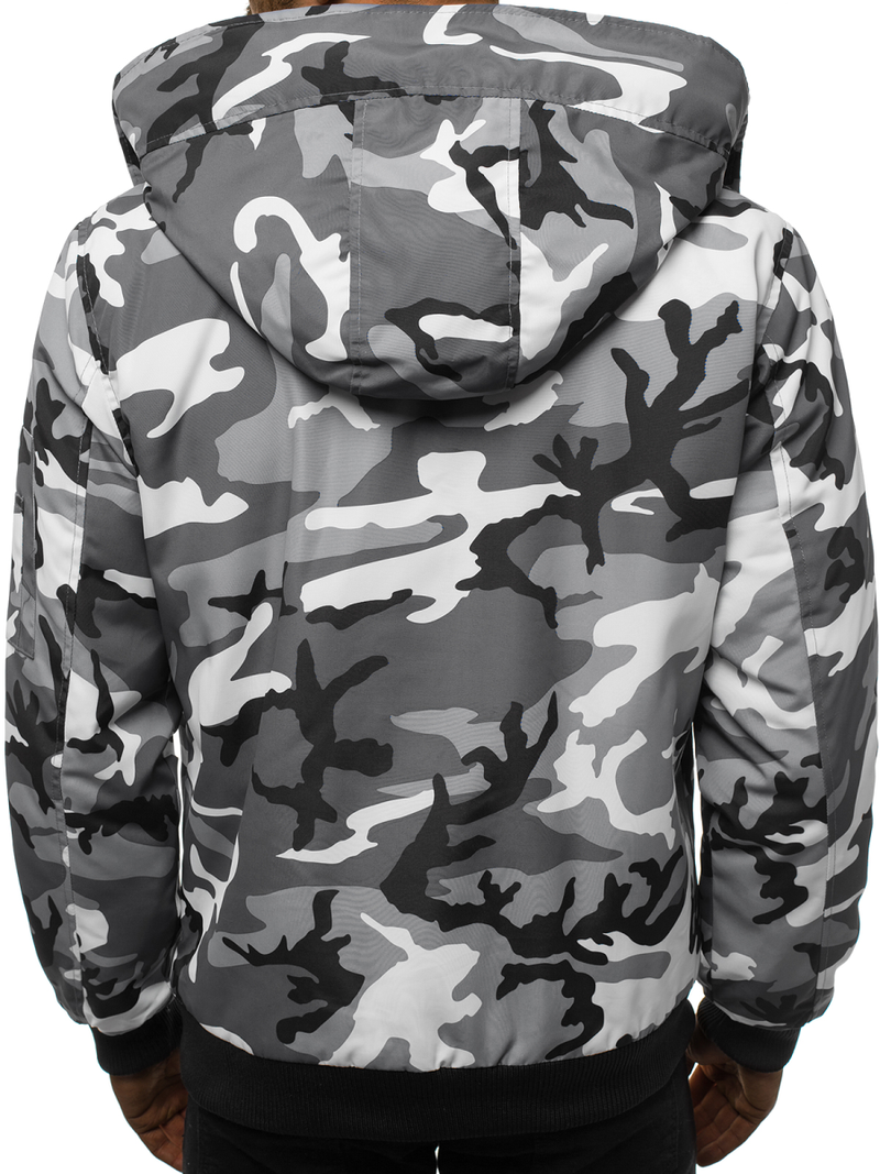 Мъжко яке камуфлаж сиво OZONEE JS/2019005