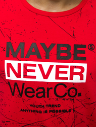 Мъжка тениска червен OZONEE JS/SS10915