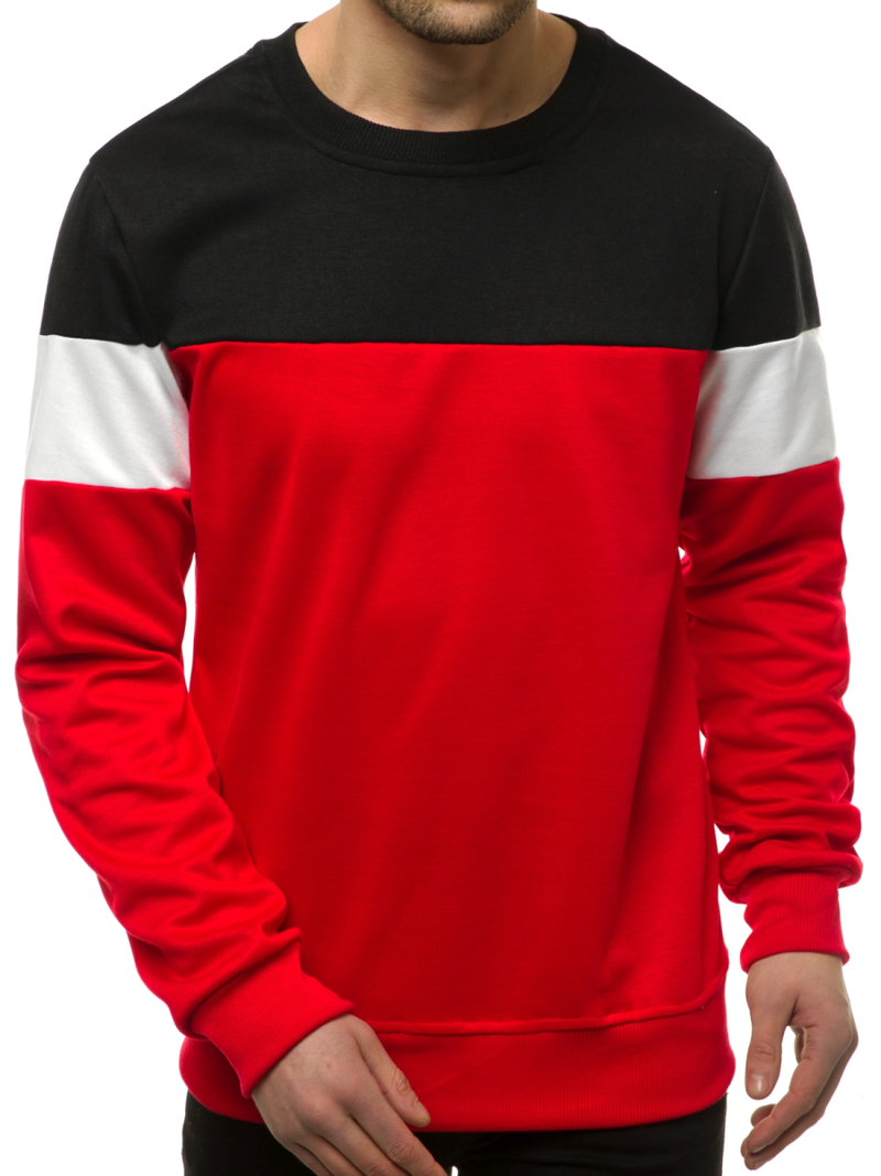 Мъжки суитшърт червена OZONEE JS/JZ11053