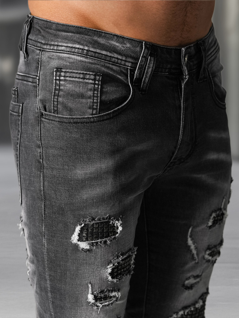 Мъжки дънки черни OZONEE NB/MP0152NZ