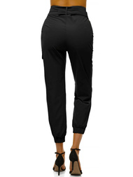 Дамски панталони с джоггери черни OZONEE O/HM001