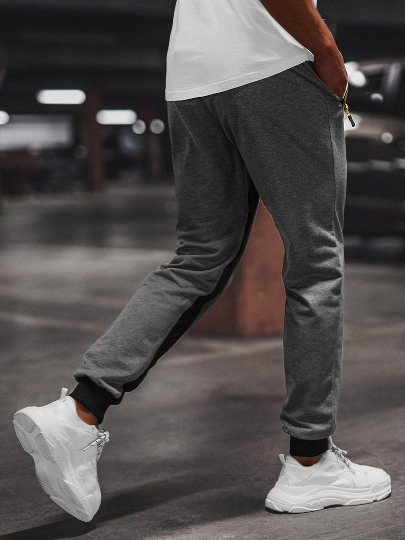 Мъжко долнище на анцуг графитно OZONEE JS/68K10357Z