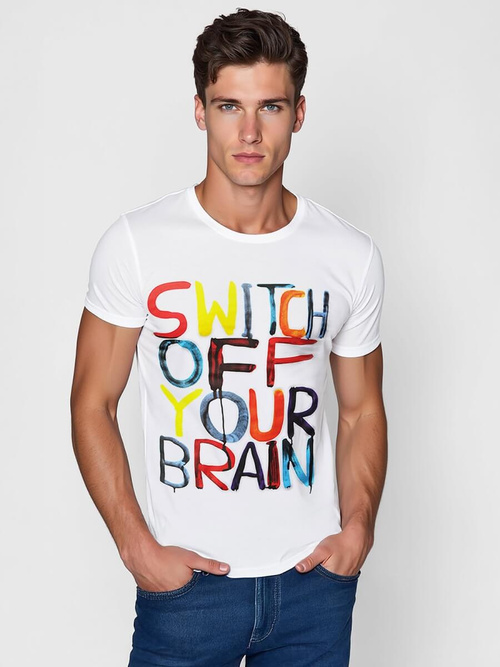 Мъжка тениска бяла OZONEE O/T125/1Z