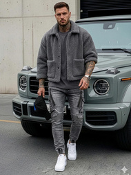 Мъжки дънки графитно OZONEE O/E10017Z