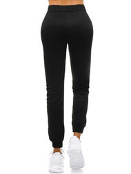 Дамски долнища на анцуг ччерно-жълто OZONEE O/82286