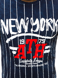 Мъжка тениска тъмносин OZONEE HFM/017Z