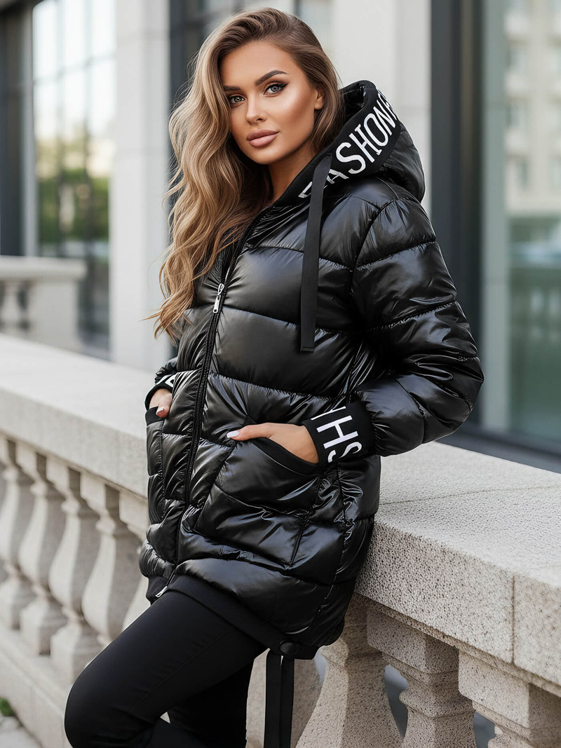 Дамско яке черно OZONEE JS/5M3188/392Z