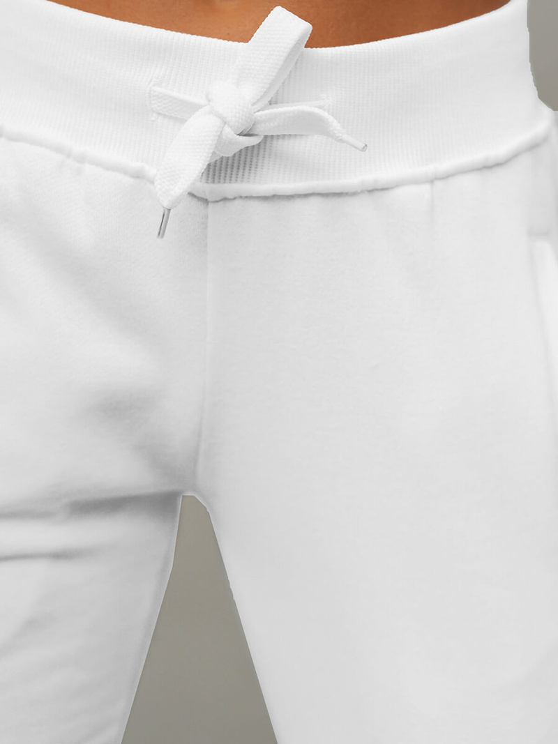 Дамско долнище на анцуг бяло OZONEE JS/CK01Z