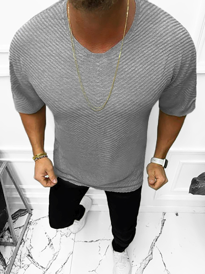 Мъжки пуловер сива OZONEE L/2668