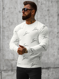 Мъжки суитшърт бяла OZONEE O/D7401