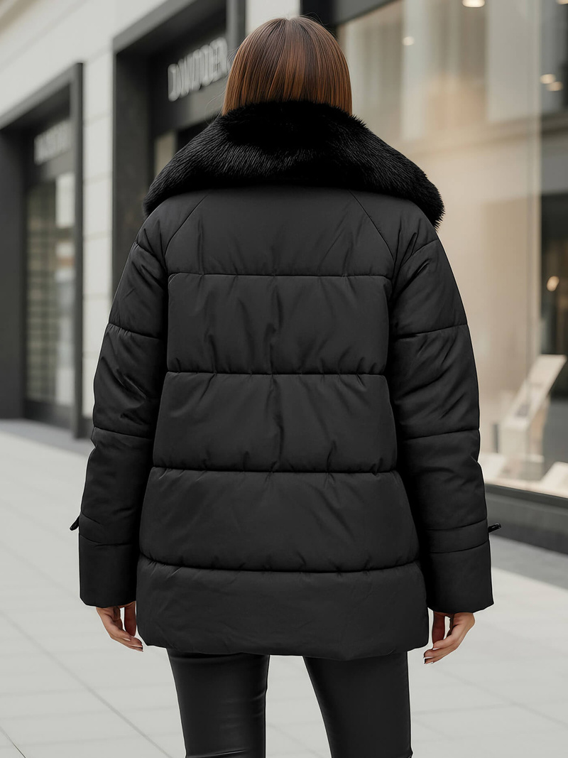 Дамско яке черно OZONEE JS/16M9185/392Z