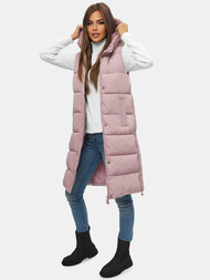 Дамска жилетка прахово розово OZONEE O/H909/87