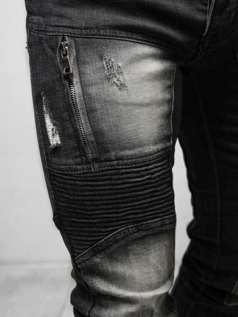 Мъжки дънки черни OZONEE NB/MP0046N