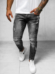 Мъжки дънки черни OZONEE NB/MP007NZ