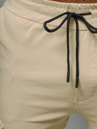 Мъжки панталони чино бежово OZONEE O/1404SP