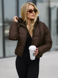 Дамско яке шоколад OZONEE JS/16M9187/158