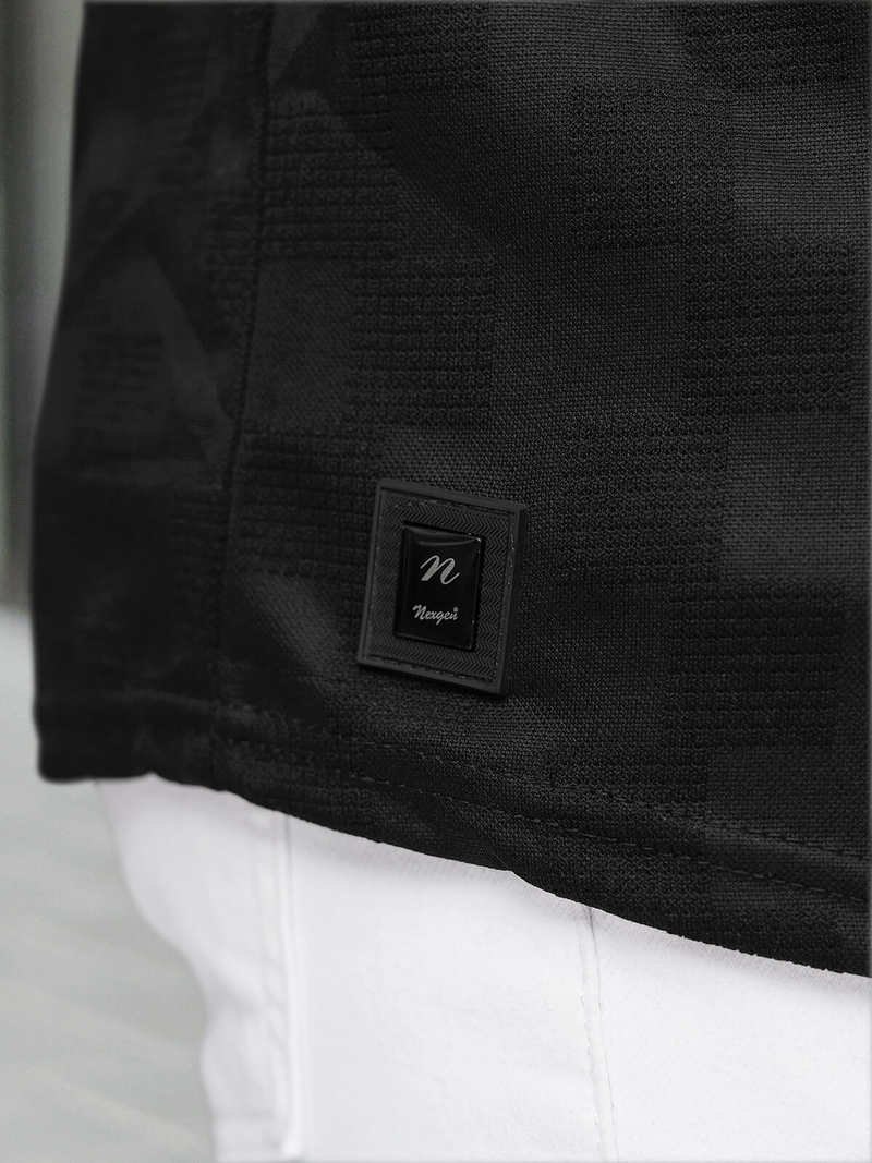 Мъжка тениска черна OZONEE O/QS11621