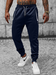 Мъжко долнище на анцуг тъмносиньо OZONEE JS/8K165