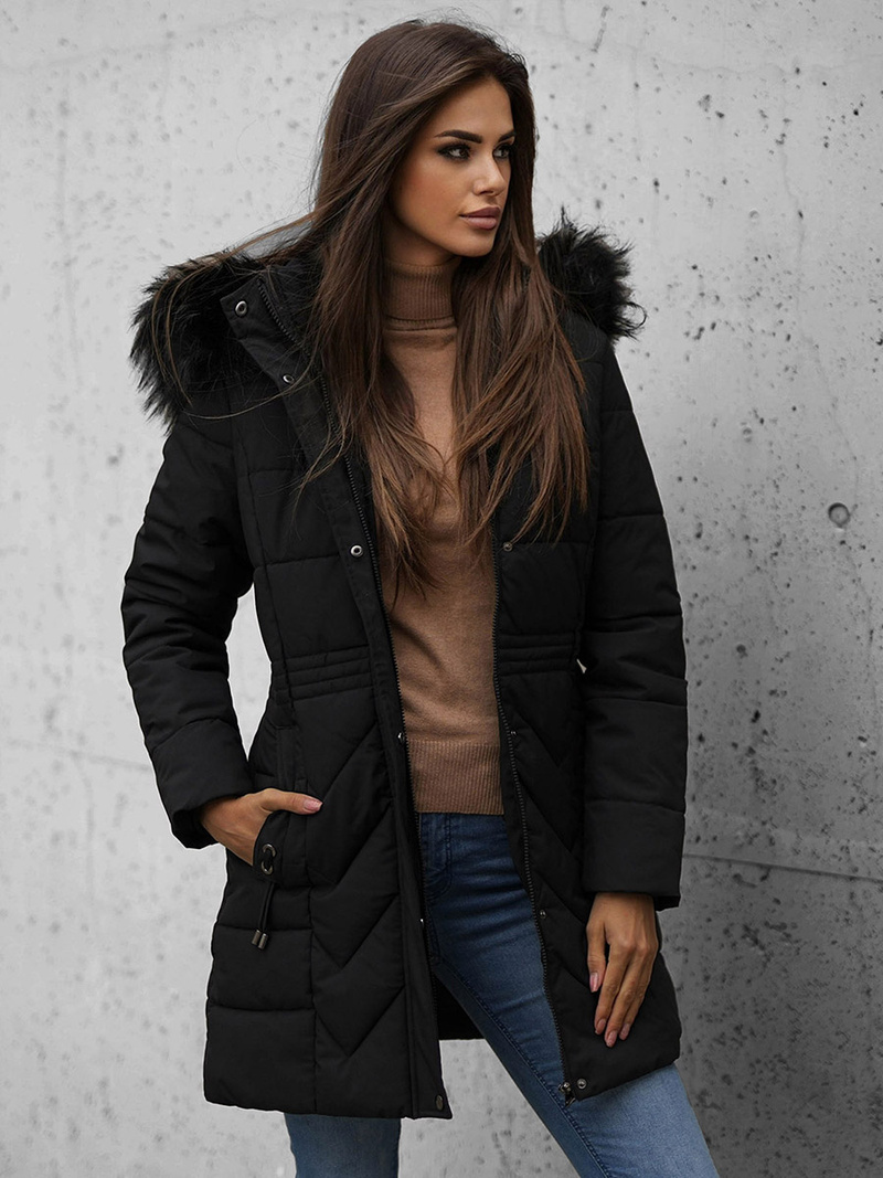 Дамско яке черна OZONEE JS/M9060/392