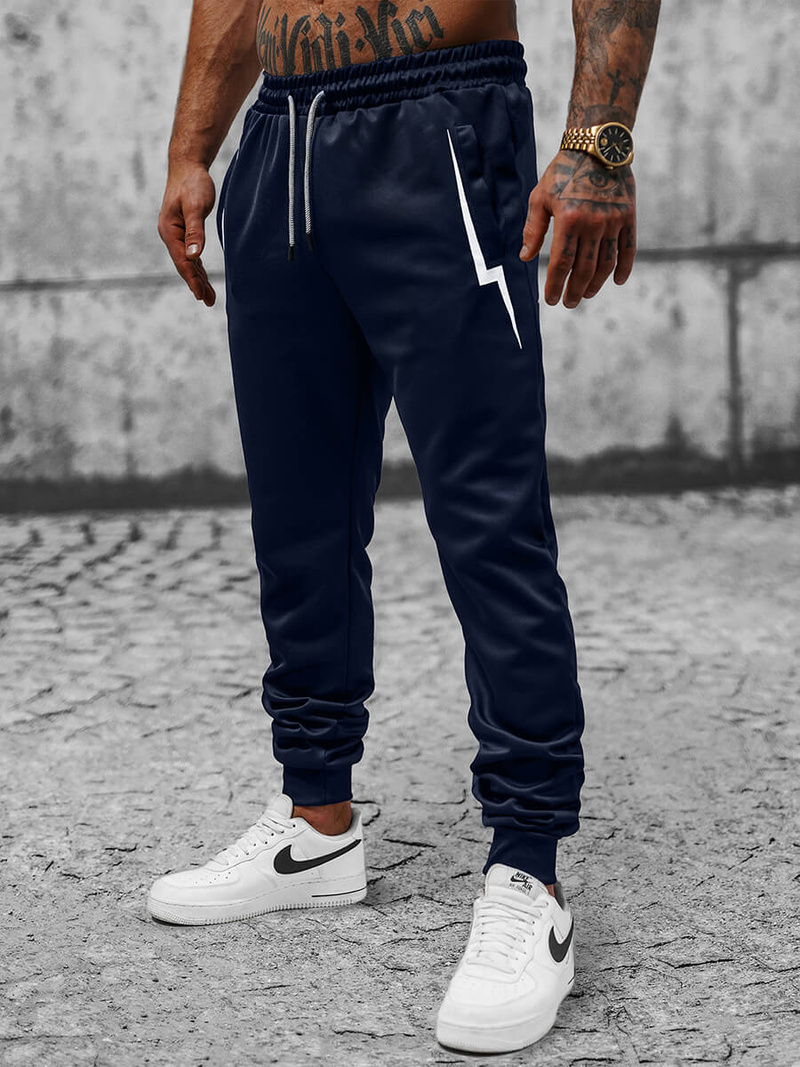 Мъжко долнище на анцуг тъмносиньо OZONEE JS/8K165