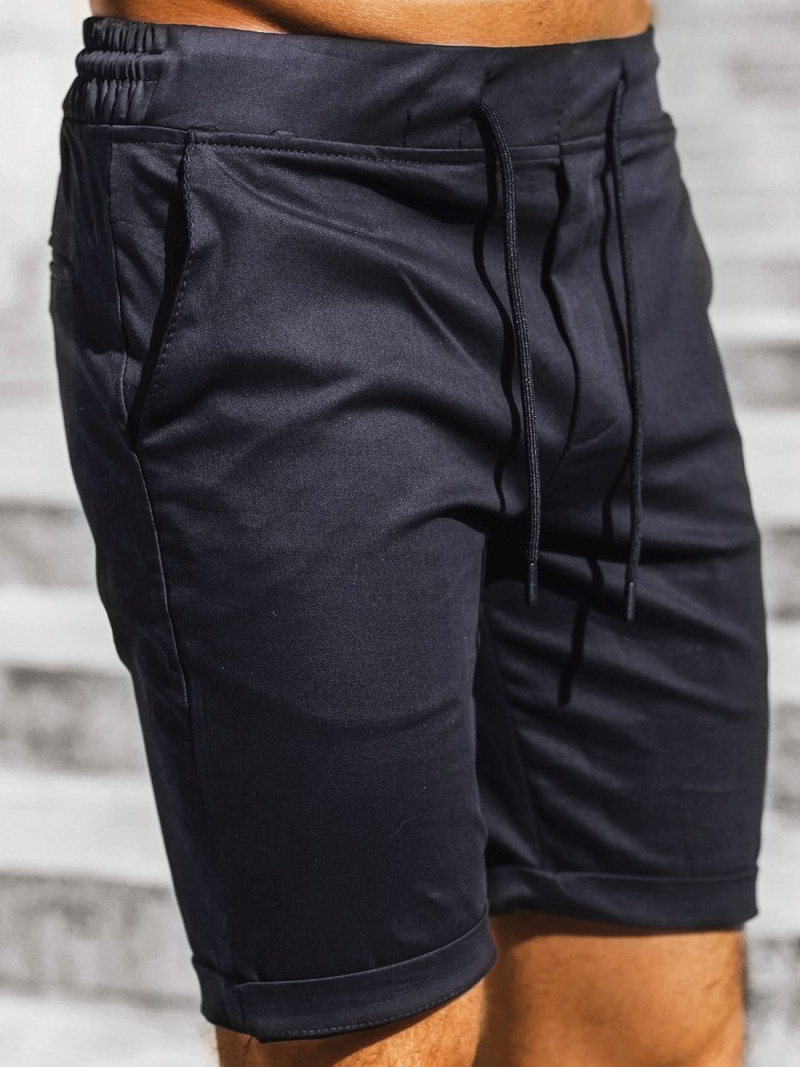 Къси панталони джинс тъмнографитно OZONEE DJ/1008