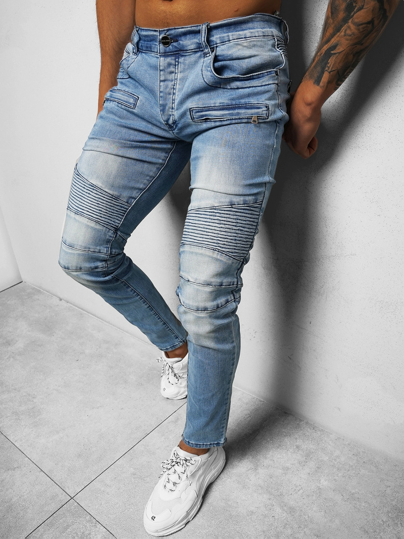 Мъжки дънки светлосиньо OZONEE NB/MP0029BC