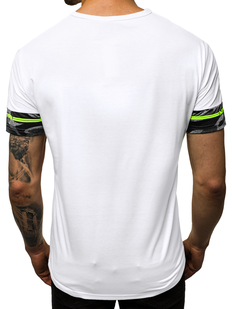 Мъжка тениска бял OZONEE JS/SS10976