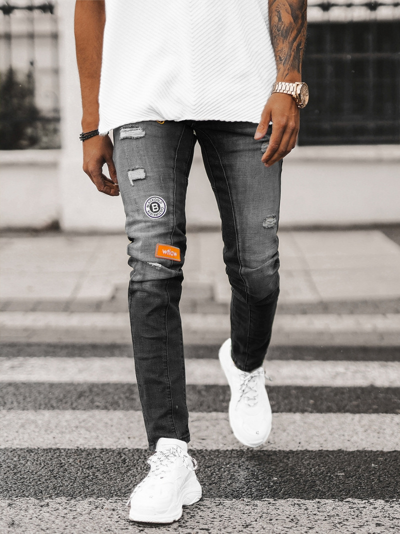 Мъжки дънки черни OZONEE NB/MP0047NZ