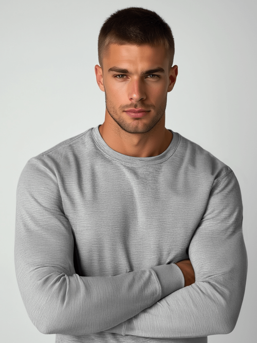 Мъжки суитшърт сив OZONEE JS/2001-10Z