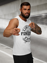 Мъжка тениска бяла OZONEE JS/8B1725/1Z