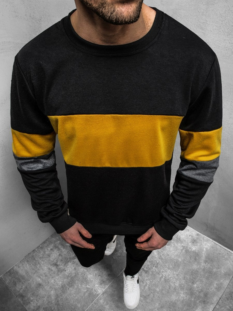 Мъжки суитшърт черен OZONEE JS/JZ11039Z