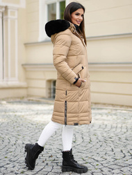 Дамско яке бежова OZONEE O/W377Z