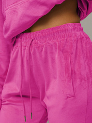 Дамска велурен спортен екип тъмно розово OZONEE O/8C1175/19Z