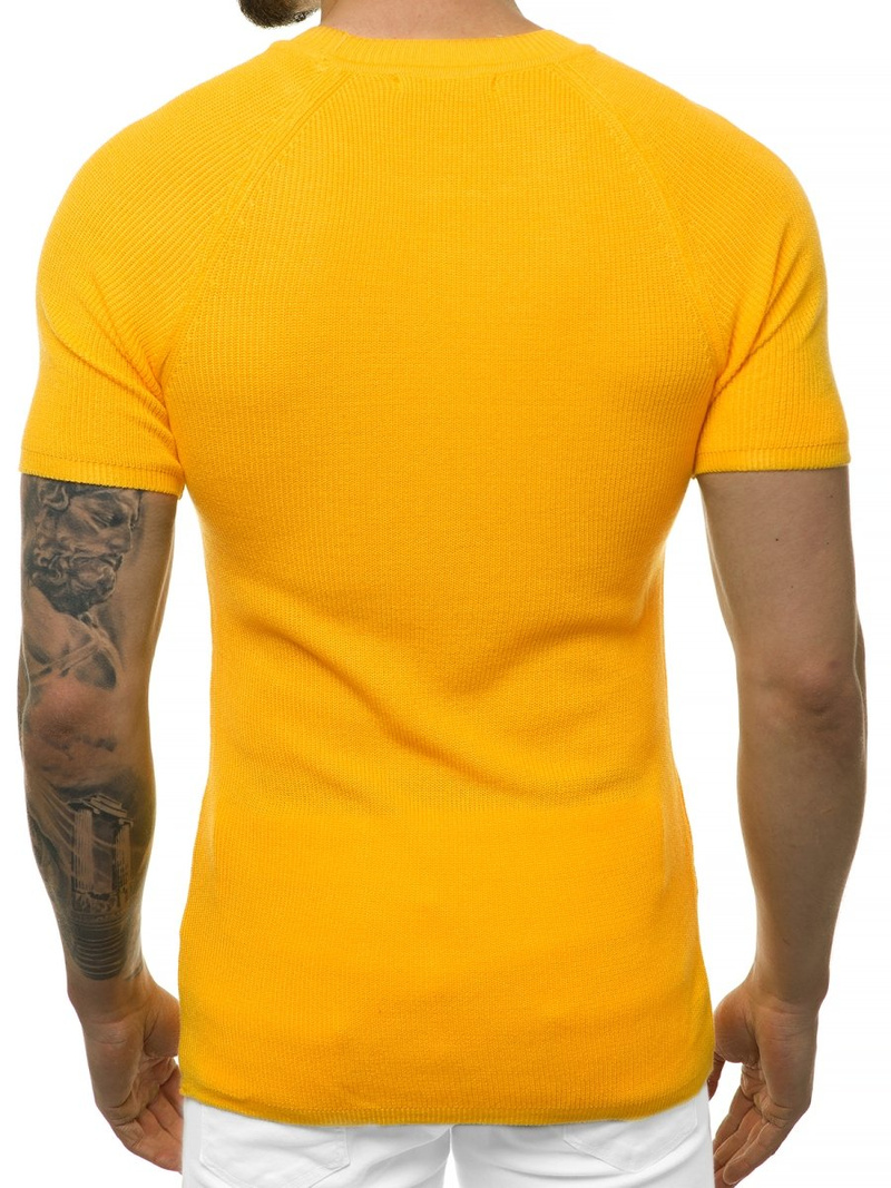 Мъжки пуловер жълта OZONEE L/2474