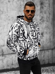 Мъжки суитшърт бяла OZONEE JS/8B1151/1