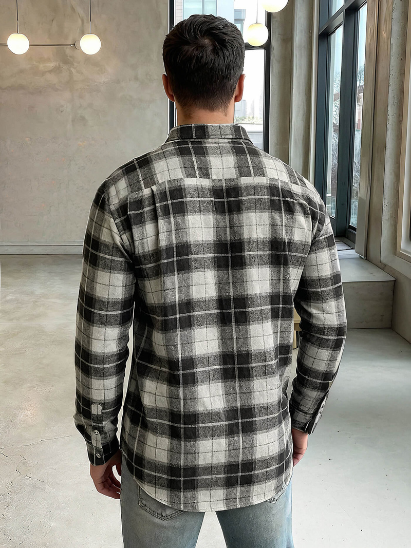 Мъжка риза сива OZONEE V/V172Z