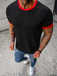 Мъжка тениска черен OZONEE JS/8T83/3