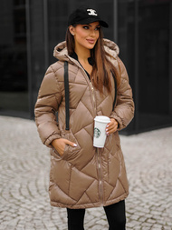 Дамско яке камел OZONEE JS/5M3189/84Z