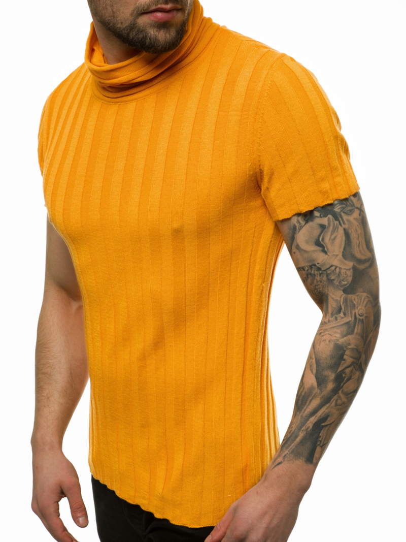 Мъжки пуловер камел OZONEE L/2294