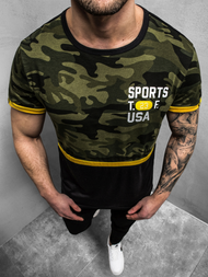 Мъжка тениска зелена OZONEE JS/SS10982Z