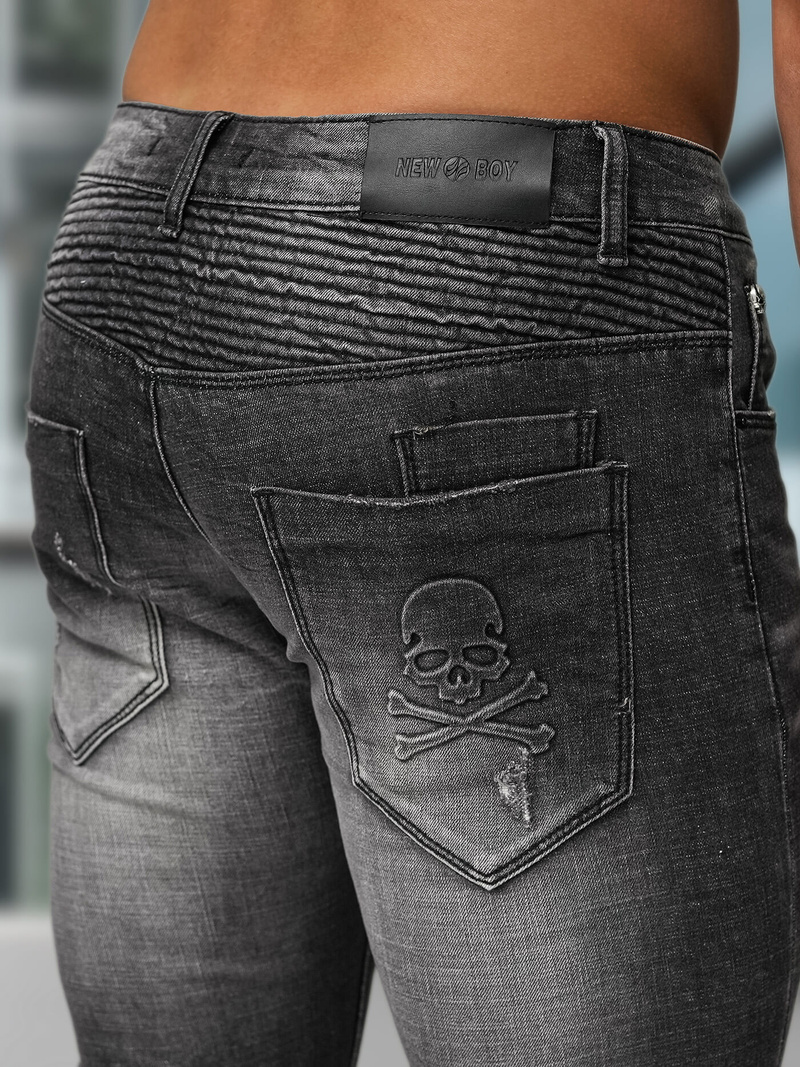 Мъжки дънки черни OZONEE NB/MP0070NZ